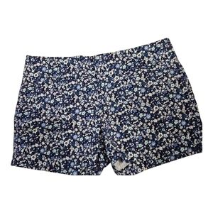 Calvin Klein Floral Shorts Womens Size 8 Navy Blue Lined wp16